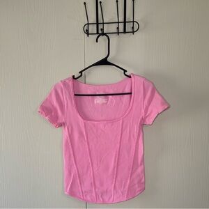 Pink and white Women's Top